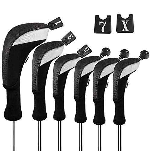 Housses de club de golf anti-rayures Andux, protection long cou bois et hybrides