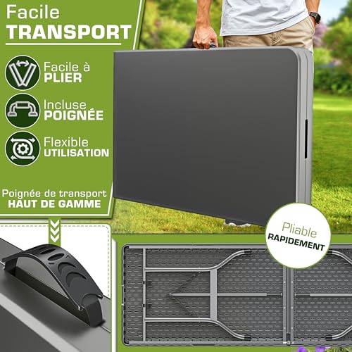 Table de Jardin Pliante plastique pour manque de place