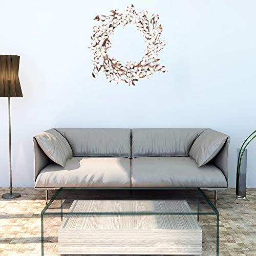 Lyrccoa 18"-23" Cotton Wreath Cotton Ball Wreath Farmhouse Decor With Adjustable Stems For Wall Front Door Window Home Wedding Centerpiece Festival Hanging Decorations White #TOP2