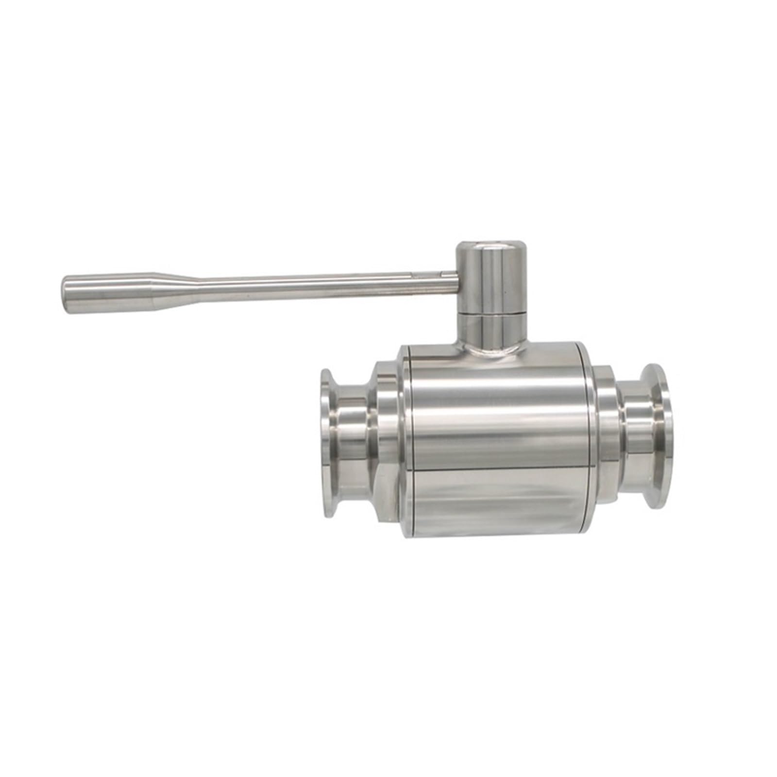 Vanne à boisseau sphérique passage direct Tri Clamp 25,4 mm inox 304 robinet cuve 12,7 mm
