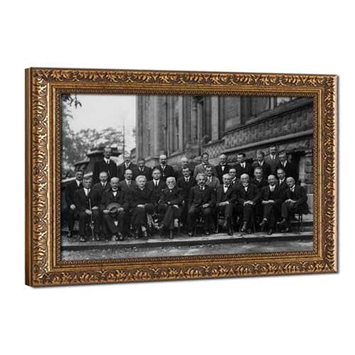 Conférence Solvay 1927 tableau en toile idée cadeau chercheur