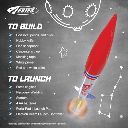 Estes 1225 Alpha Rocket-Building Kit, Intermediate Flying-Rocket-Model Kit for Ages 10+ - Image 4