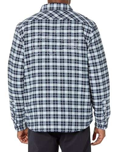 Lacoste Men's Flannel Shirt Jacket with Back Graphic2
