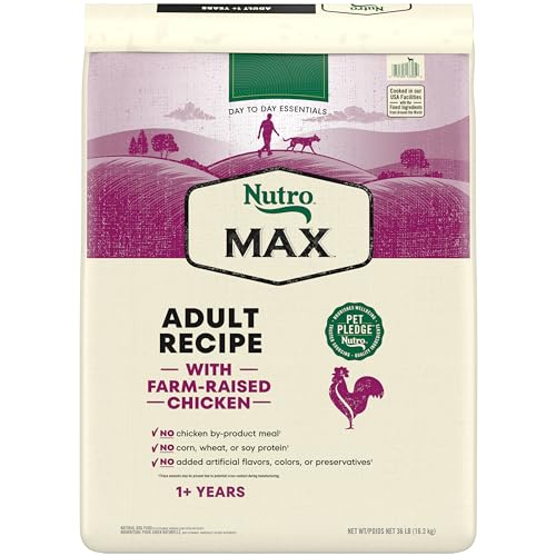Nutro Max Adult Dry Dog Food with Farm-Raised Chicken, 36 lb. Bag