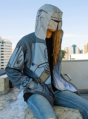 Sweat à capuche Star Wars Mandalorian taille XS vêtement gris anthracite