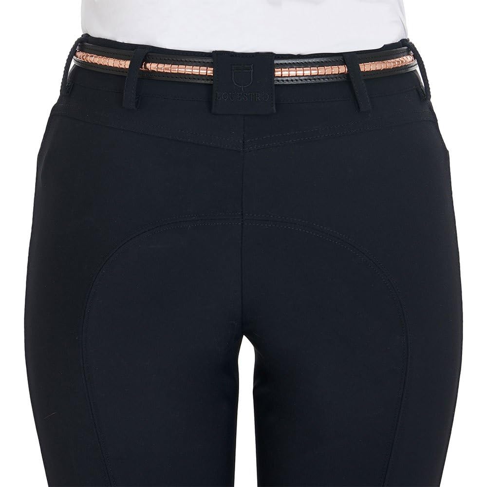 Cintura inglese in cuoio morbido con clincher oro rosa 100 cm