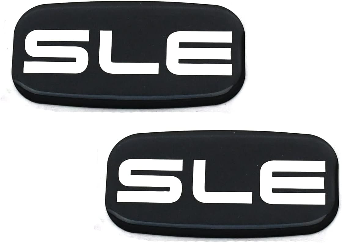 2Pcs SLE Cab Emblems 3D Badge Logo Roof Pillar Replacement for 99-07 Silverado Tahoe Suburban 15036134 Pickup Truck SUV (Chrome)