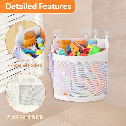 Badewannenspielzeug Aufbewahrung, Badewannenspielzeug Aufbewahrung Ecke, Badewannenspielzeug hängeorganizer Tasche, Badewannenspielzeug Mesh Tasche, Badewannenspielzeug Aufbewahrungstasche mit Haken