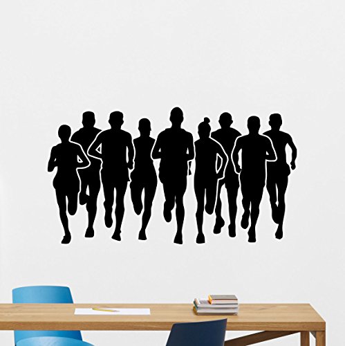 Vinilo decorativo Marathon Wall Running para pared