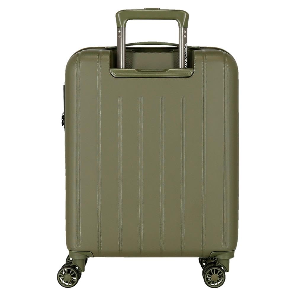 Movom Wood Walizka kabinowa, średnie, duże i zestawy, sztywne ABS zamknięcie TSA, 4 podwójne koła wysuwany bagaż podręczny Joumma Bags, khaki, 40 cm x 55 cm x 20 cm, Walizka kabinowa