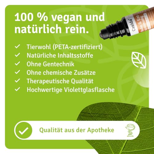 Casida Roll-On 'Ruhe & Entspannung' - Anti-Stress Duft Roll-on für Körper, Geist und Seele - Duftöl, Aromaöl, Ätherisches Öl für die Aromapflege unterwegs - 10 ml