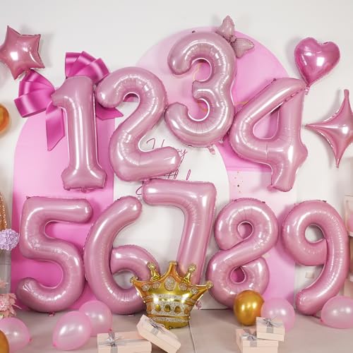 Pink 6th Birthday Decorations for Girl,6th Birthday Balloon Set by Xinvery - Used condition - Image 5