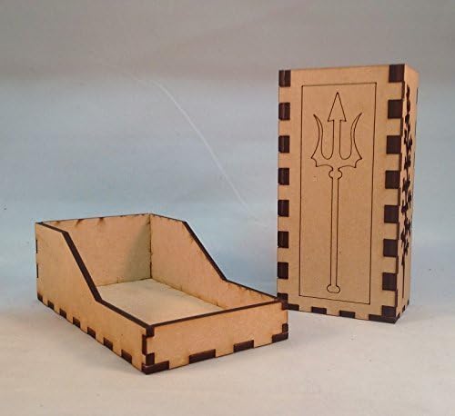 Mermaid Mini Dice Tower v1 Neon Yellow Acrylic Window Laser Cut MDF Unique Fast Shipping