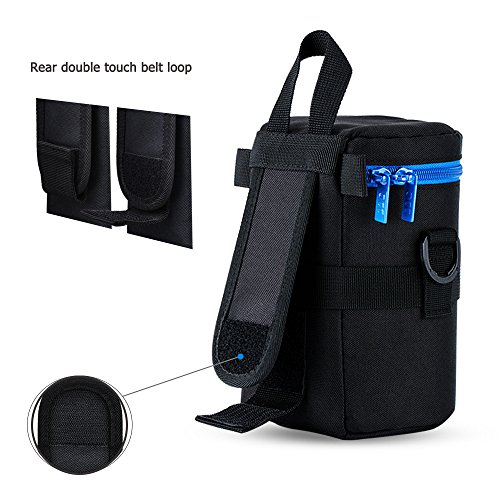 Image of JJC Deluxe Lens Case Pouch Bag for Canon EF 24-70mm f2.8L USM /EF 50mm f1.2L USM /EF 85mm f1.2L II USM, Tamron SP 70-300mm f4-5.6 A005, Sigma APO DG 70-300mm f4-5.6 & More Lens below 3.9 inch x 6.5 inch(D x L)