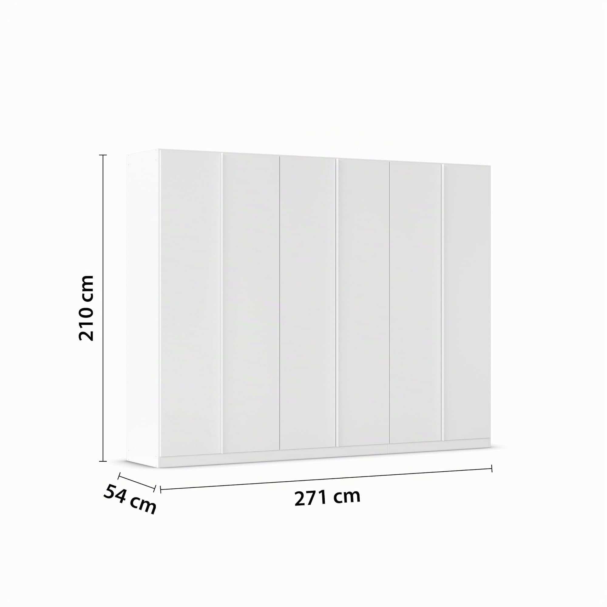Rauch Möbel MONOSTAR, Kleiderschrank, Farbe Weiß, Breite 271 cm