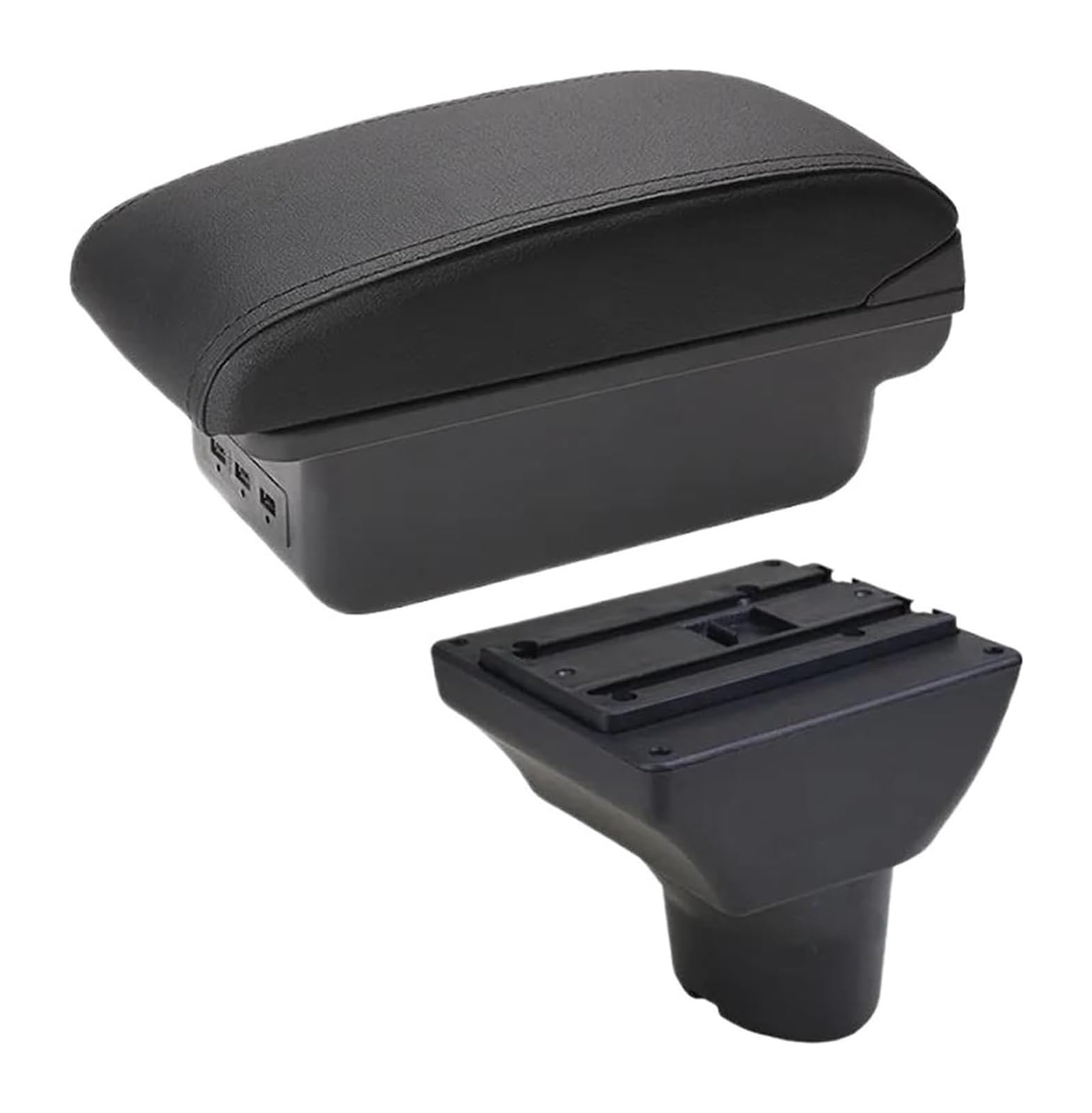HCKCLMBMZW For Hyundai For I20 Armrest Box Interior Parts Details Special Retrofit Center Storage Car Accessories Car Armrest Center Console(B2 Black Line 3usb)