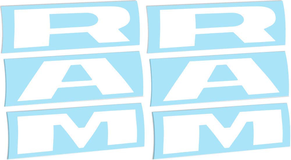 Reflective Concepts 2019-2025 RAM Door Emblem Overlay Decal Stickers - (Color: Gloss White)