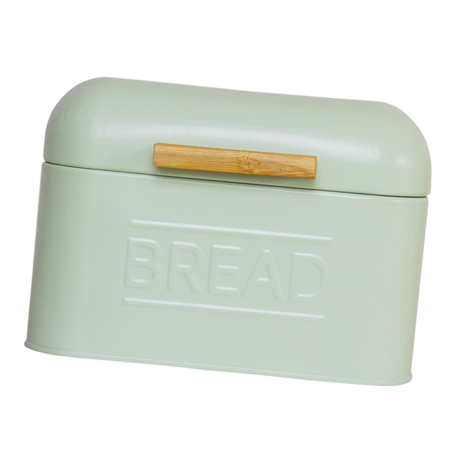 YIXANNX Durably Constructed Bread Storage Container With Lid Offers Versatile In Kitchen And Dining Areas Etc. Kitchen Iron Bread Box Storage Container Food, light Green, 20x20x14cm
