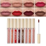 Hacaus 8Pcs Matte Liquid Lipstick Set, Matte liquid Long-Lasting Wear Non-Stick Cup Not Fade Waterpr