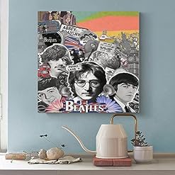 Poster The Beatles HD 2 sur toile pour chambre à coucher, bureau, décoration de chambre, cadre cadeau : 60 x 60 cm - Les Beatles, Paul McCartney, John Lennon, RIngo Starr, George Harrison Poster The Beatles HD 2 sur toile pour chambre à coucher, bureau, décoration de chambre, cadre cadeau : 60 x 60 cm – Image 5