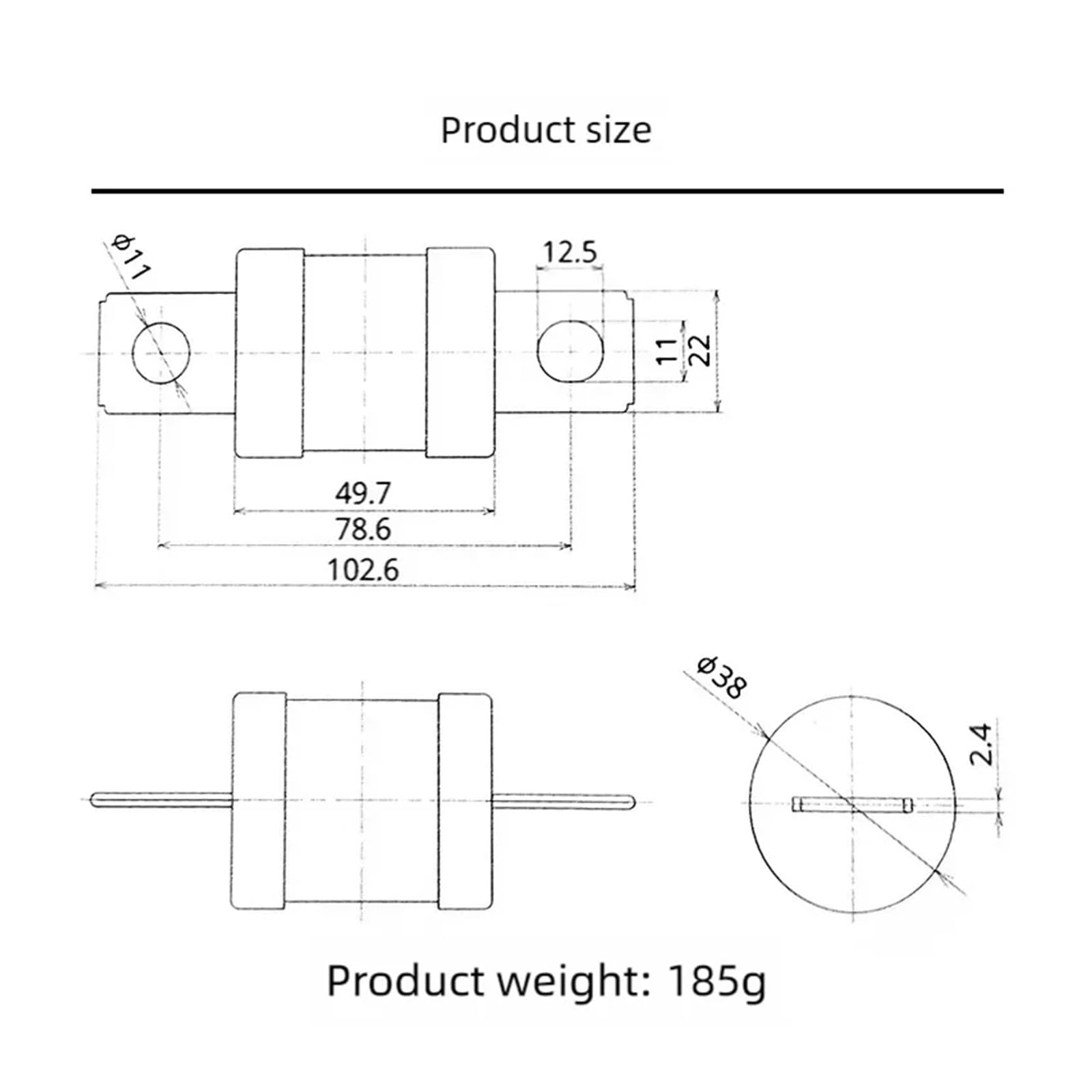 1 STÜCKE Sicherung pec-350A DC450V