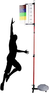 CMYUN Heavy Duty Vertical Jump Trainer, Basketball Volleyball Vertical Jump Tester 3.9-11.5ft, Gym Home Testing Training Jump Measurement Tool
