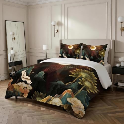 Housse de Couette 90x190 Parure Lit Microfibre Durable Impression 3D Originale Sans Pli - 5