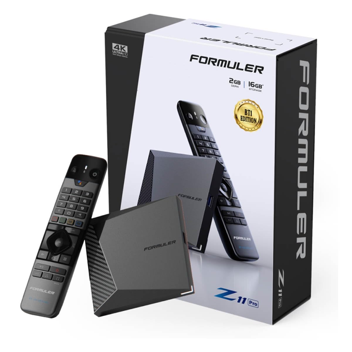Formuler Z11 Pro BT1-Edition 4K UHD Android 11 IP-Receiver HDR10, Dual-WiFi, HDMI, USB 3.0, MicroSD