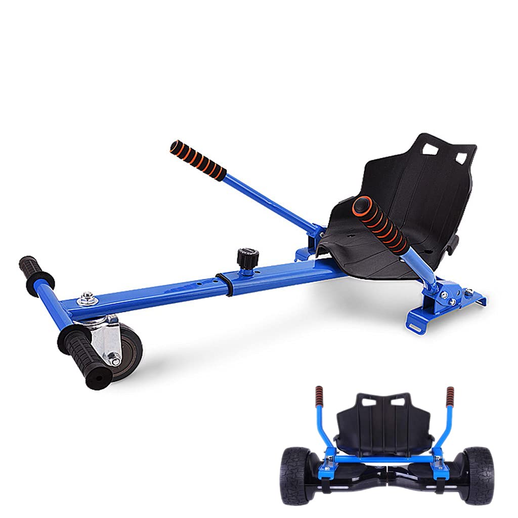 Universal Adjustable Go Kart Frame, Hoverboard Seat Attachment Crazy Kart Accessories, Dual Shock Ab