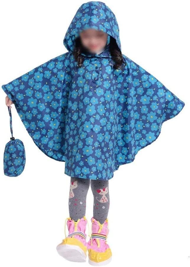Trench Coat Style Raincoat Enfants Cloak Type Rain Poncho for Kids Dehroprower Rain Blue for Boy Girl Vaintes de Pluie Respirante (Taille: Moyen) zhengzilu