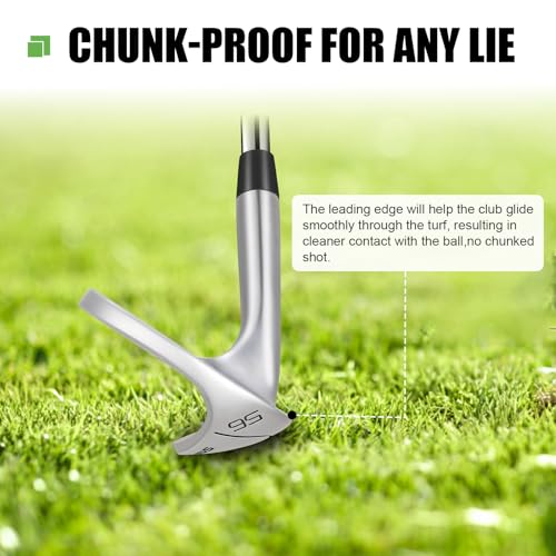 MAZEL Stainless Steel Golf Wedge 52 56 60 Degrees with QPQ Anti-Rust Finish, Premium Sand & Lob Wedges for Superior Spin and Control - Image 5
