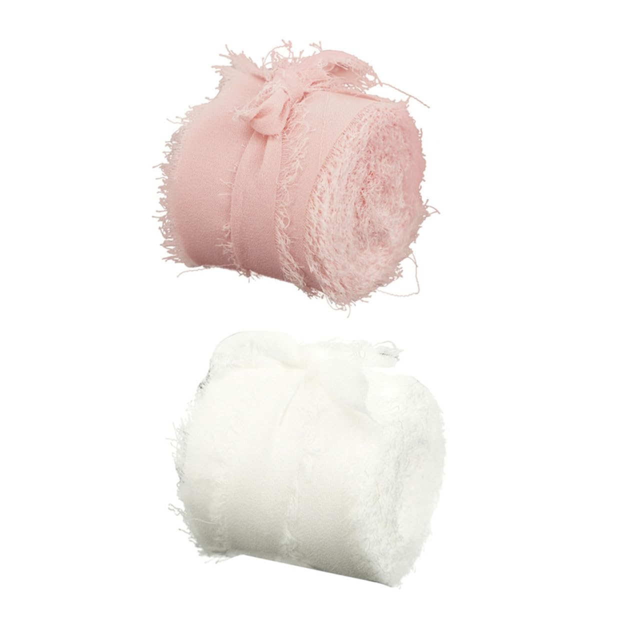 Rubans à effilochés pour bouquets et mercerie créative : 10 rouleaux de rubans de mariage SHINEOFI
