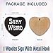 5"x 6" Wooden Plaque With A Hook -Stay Weird- Retro Gothic Wall Art, Bar, Living room, Halloween Funny Natural Pine Wood Decorative Sign, Gifts For Woman, Man, Lover, Home & Office Decoration- D06