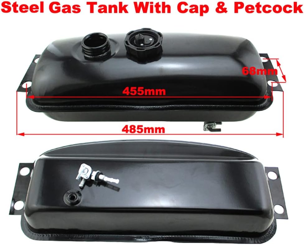 TC-Motor Steel Gas Fuel Tank For Chinese 150cc 250cc Go Kart Dune Buggy