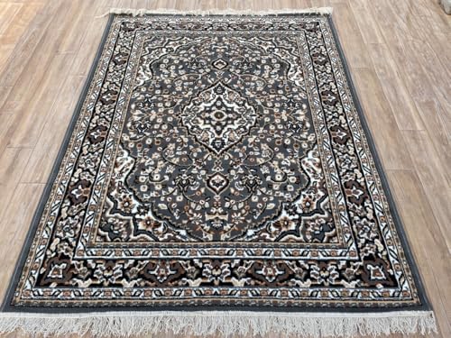 Image of TTC THREAD & TEXTURE CARPET Traditional Comfort: Power-Loomed Carpets for Living Room- Every Space Area Rug Color Grey Size 8x11 Feet (240x320cm)