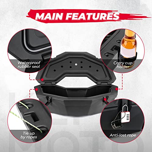Kemimoto X3 Bed Box, X3 Trunk Storage Box, X3 Max Rear Rack Cargo Box Compatible with Can am Maverick X3, Outlander (Except 6x6), Renegade, OEM Replace #715004778 w/h Mounting Bracket by KEMIMOTO - Image 5