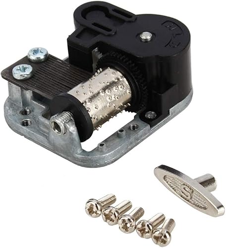 Miniatura 2 de Caja de música Spring Wind Up Musical Mecanismo Movimientos Partes Caja de música Piezas Hacer Música Kit de herramientas con 1 unids Llave 5PCS