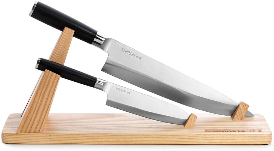 Kamikoto Senshi Dual Knife Set with Wooden Display Stand Amazon.ca