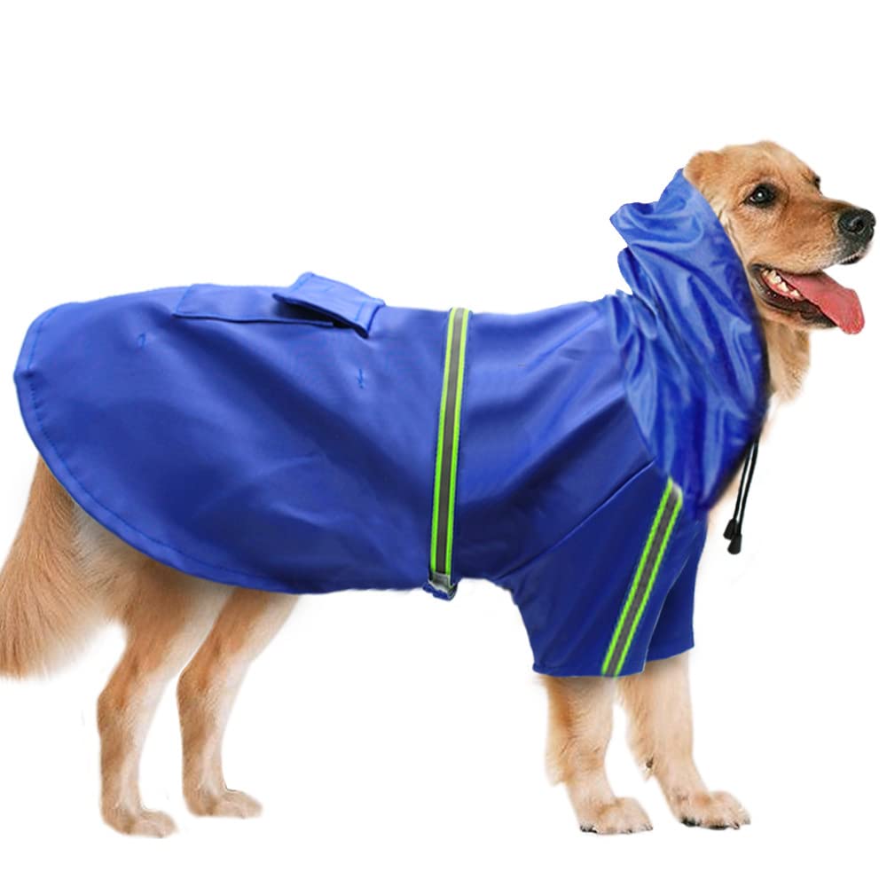 Chubasquero para perro, impermeable para mascotas, ropa para perro, impermeable, grande, para perros, suministros dorados para exteriores (rosa, XXL)