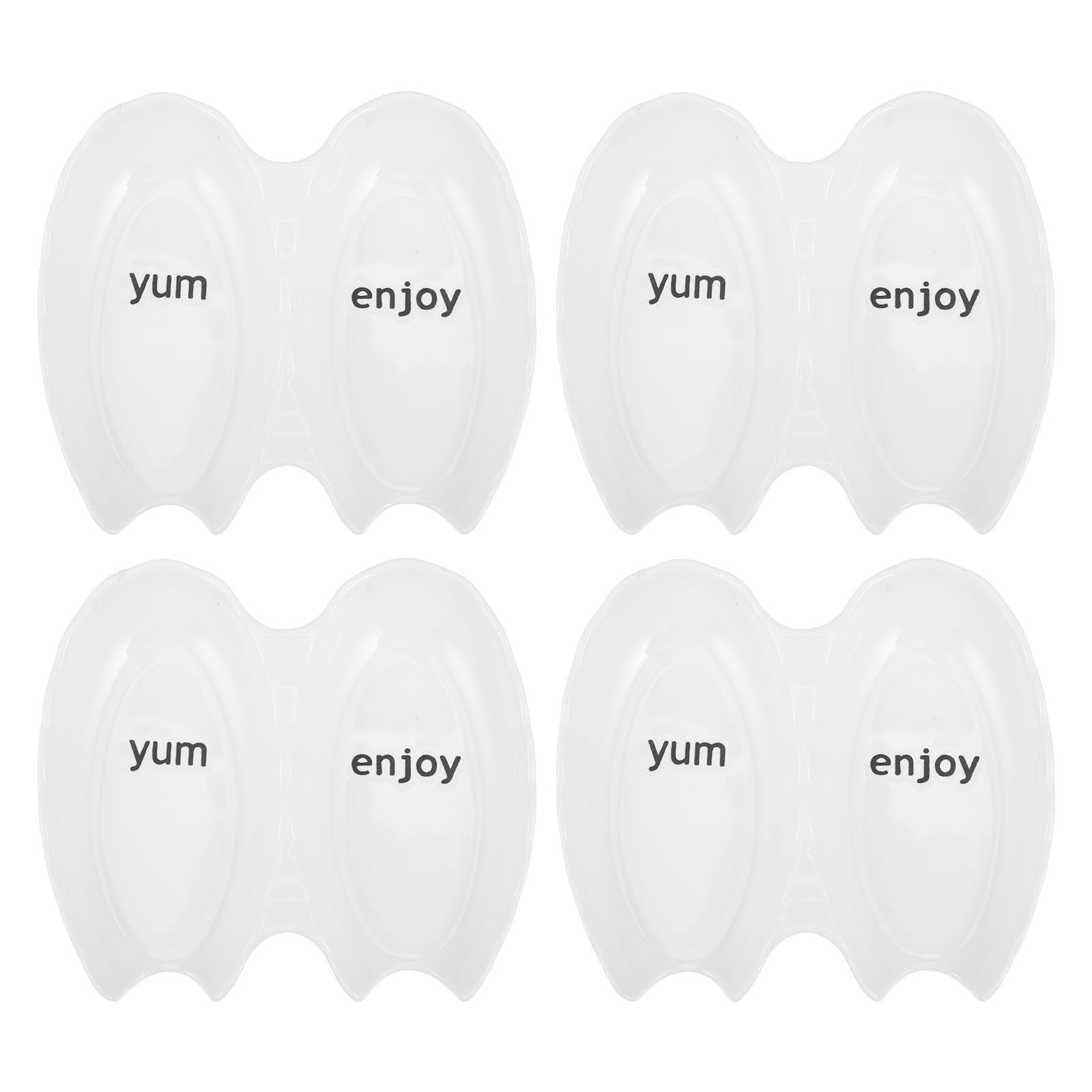 TOYANDONA 4 ceramiczne podstawki pod łyżki z 2 otworami do blatu kuchennego