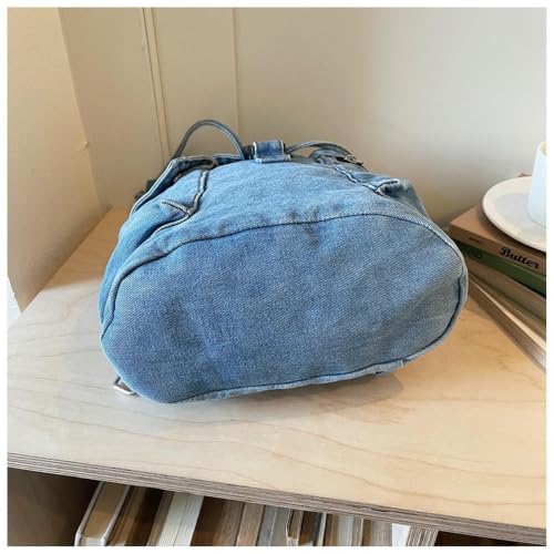 Mochila de vaquero pequeña con compartimentos de moda para mujer 5