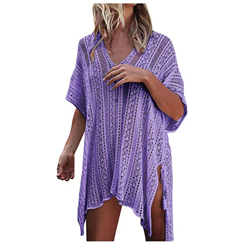 Poncho de playa para mujer, negro, vestido de playa para mujer, vestido de ganchillo, túnica de playa, ropa de playa, ahuecada, vacaciones en la playa con borlas, tallas grandes, vestido bohemio