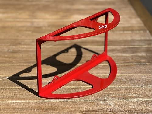 4Bumpers Prime+ The Best Solid Steel License Plate Frame Parking Bumper Protector-Limited Edition (Patriotic Red)