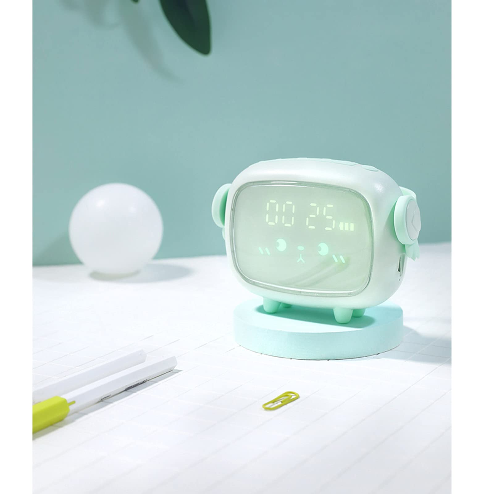 Despertador Digital El nuevo reloj de alarma multifuncional inteligente para que los estudiantes utilicen el lindo artefacto de despertador Luminoso electrónico para niños Despertador ( Color : B )