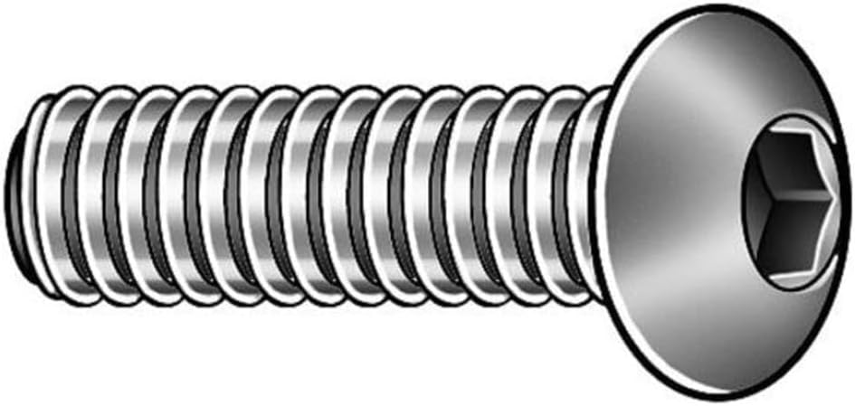 5/16"-18 Socket Head Cap Screw, Button, Black Oxide Alloy Steel, 5/8 in Length, 100 PK - 1 Each