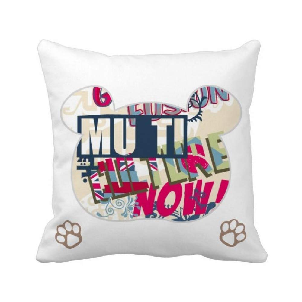 Housse de coussin ours coloré graffiti pour masquer un canapé terne