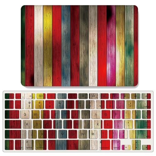 Carcasa MacBook Air 15 M2 A2941 rígida premium JZ Wood Grain con funda de teclado