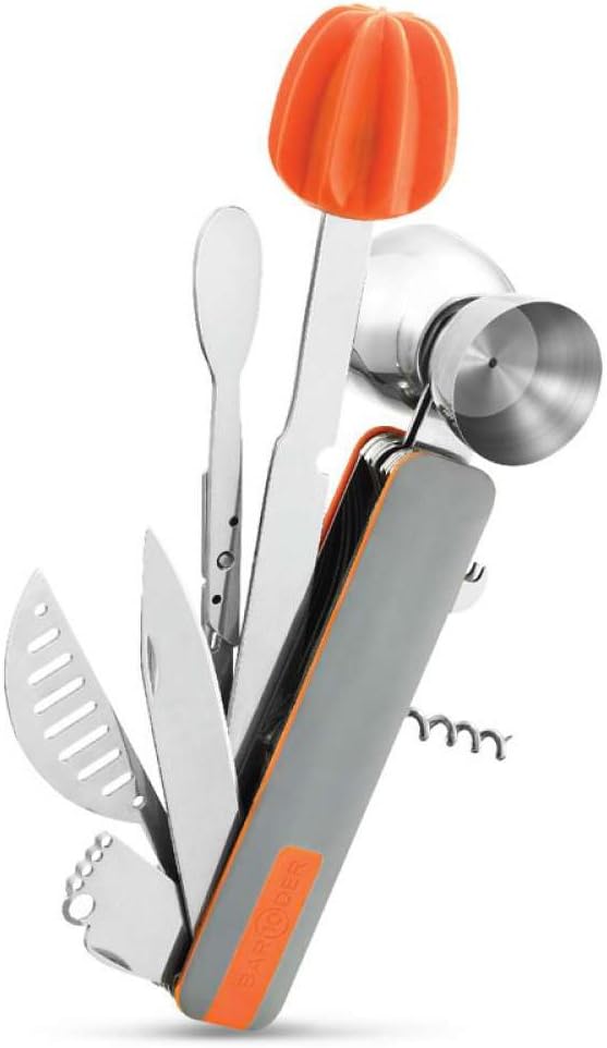 Bar10der Ten-in-One Bartending Cocktail Tool - Orange