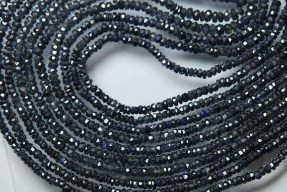 Perles saphir bleu nuit facettées de 3mm pour créer vos bijoux de soirée