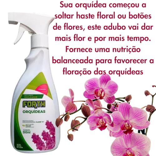 Kit Fertilizantes Forth Orquídeas Manutenção e Floração 500ml Pronto Uso